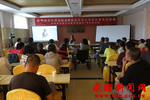 我县举办“艺术的功能”美术专题讲座